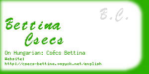 bettina csecs business card