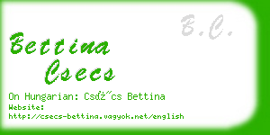 bettina csecs business card